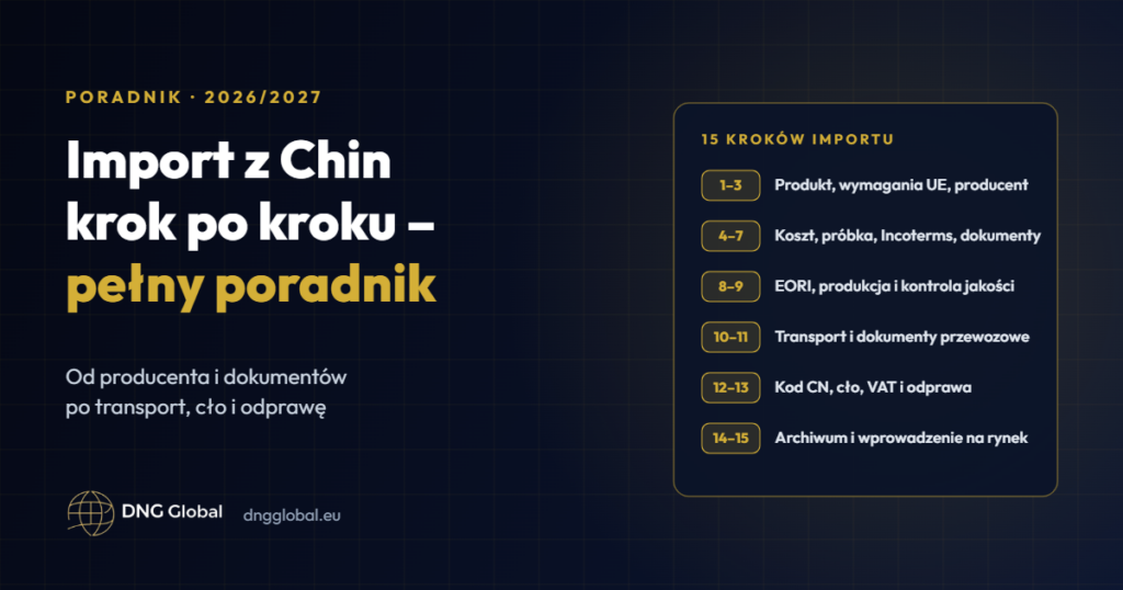 Import z Chin krok po kroku 2026/2027 – 15 etapów importu dla firmy
